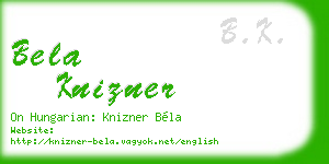 bela knizner business card